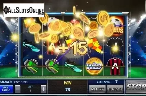 Free Spins Win Screen. Football Frenzy (Aiwin Games) from Aiwin Games