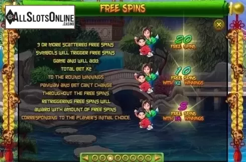 Paytable 3. Fortune Keepers from Spinomenal