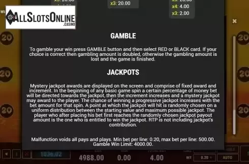 Feature screen