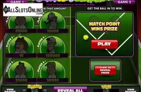 Game Screen. Game, Set and Scratch from Microgaming