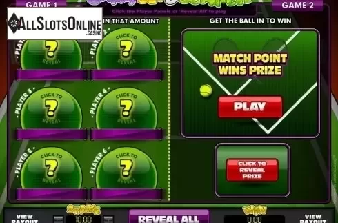 Game Screen. Game, Set and Scratch from Microgaming