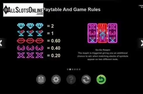 Paytable screen 2