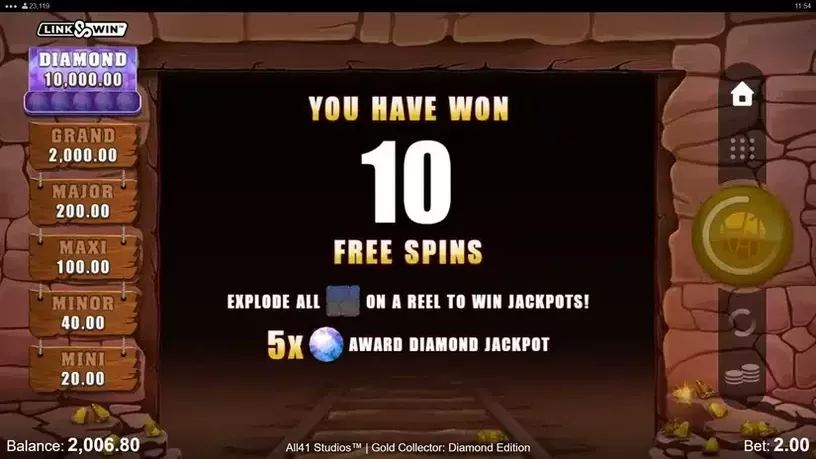 Gold Collector: Diamond Edition slot screenshot 4