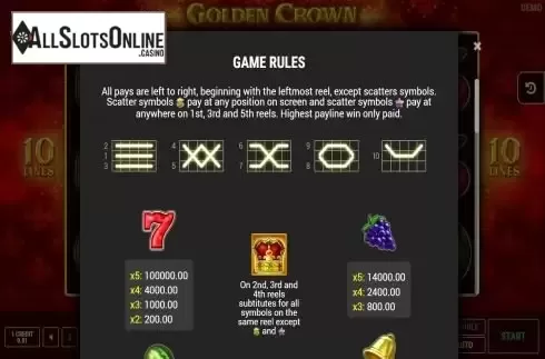 Paylines and High-pay symbols