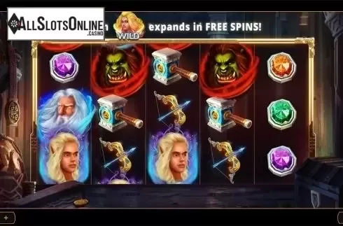 Reels screen. Golden Kingdom from Cayetano Gaming