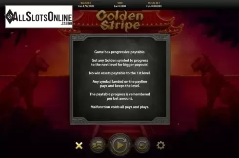 Paylines. Golden Stripe from OneTouch