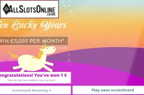 Win screen 1. Goldenes Einhorn from gamevy