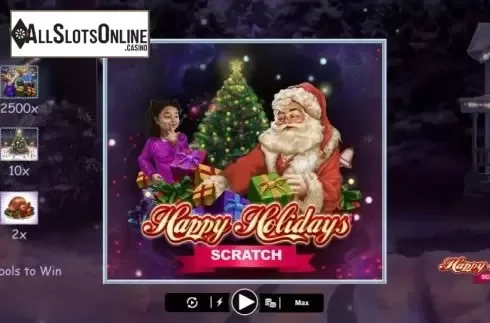 Game Screen 1. Happy Holidays Scratch from Microgaming