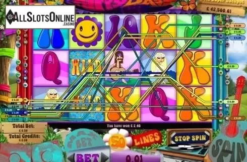 Game Workflow screen (Betway). Hippy Days from Bwin.Party