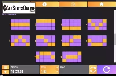 Pay Lines screen