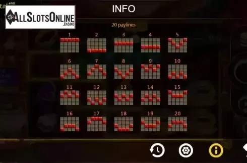 Pay Lines screen
