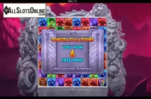 Free Spins Game screen