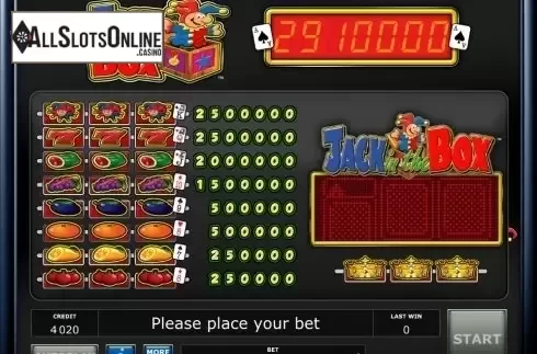 Paytable 1. Jack in the Box (Novomatic) from Novomatic