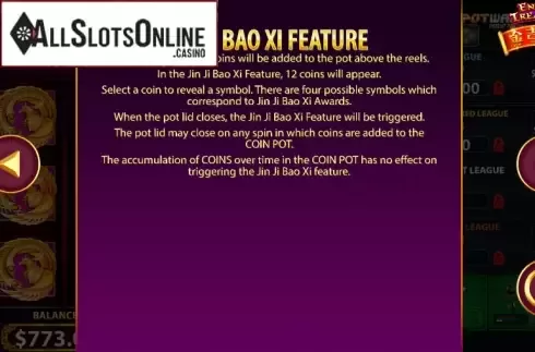 Game rules 2. Jin Ji Bao Xi Jackpot Wars from Shuffle Master