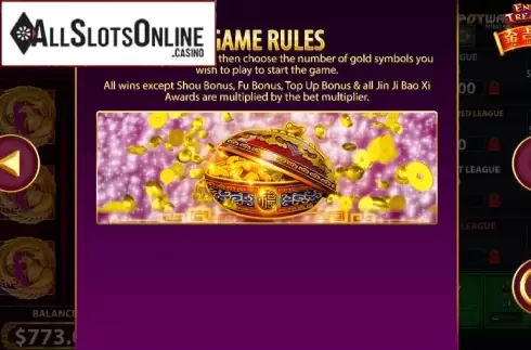Game rules 1. Jin Ji Bao Xi Jackpot Wars from Shuffle Master