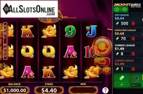 Reel screen. Jin Ji Bao Xi Jackpot Wars from Shuffle Master