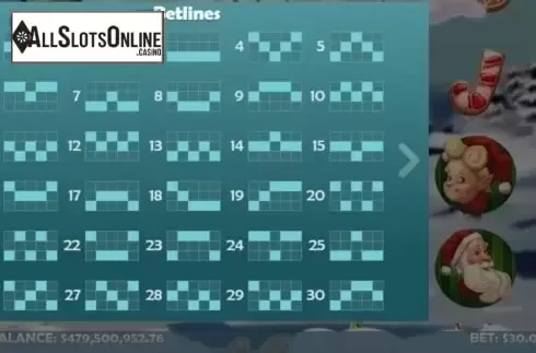 Paylines. Jolly Gingerbread from Mobilots