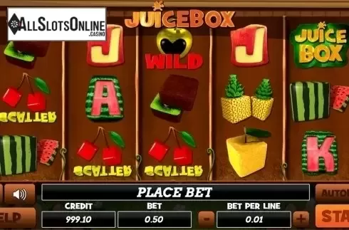 Scatter symbol screen. Juice Box from PlayPearls