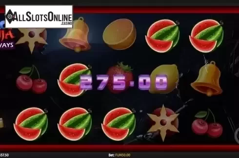 Win Screen. Juicy Ninja from 1X2gaming