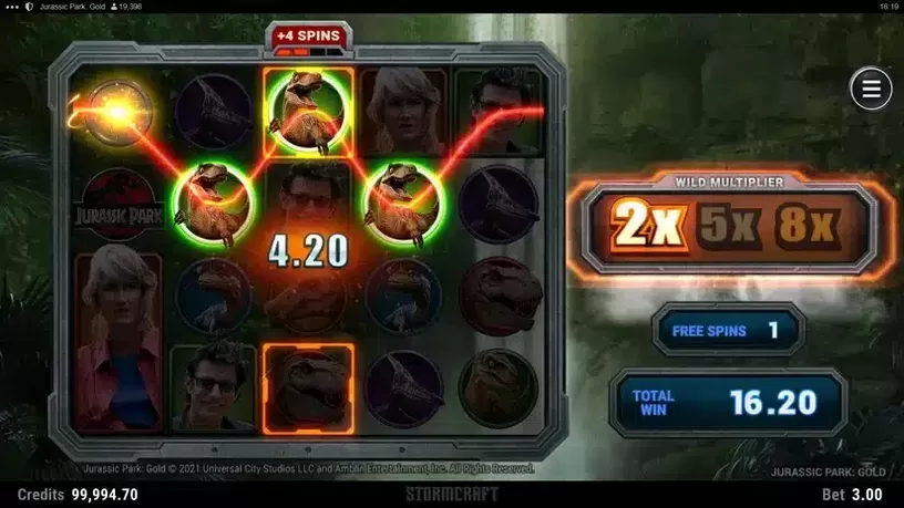 Jurassic Park Gold slot screenshot 6