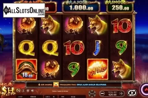 Reel Screen. Kanga Cash Extra from Ainsworth