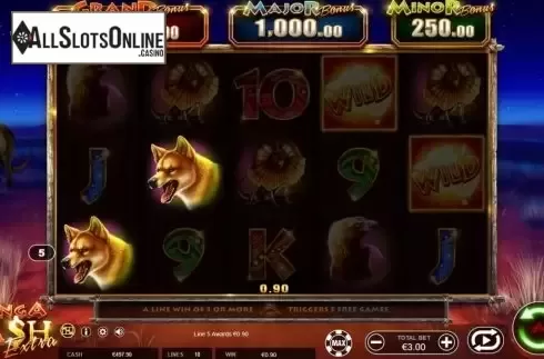 Win Screen 1. Kanga Cash Extra from Ainsworth
