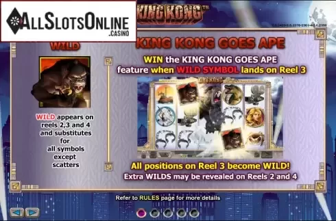 Paytable 1. King Kong NextGen from NextGen