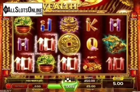 Win Screen . King Of Wealth from GameArt