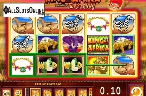 Wild Win screen. King of Africa from WMS