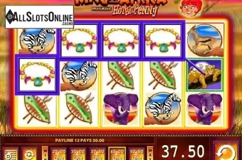 Win screen. King of Africa from WMS