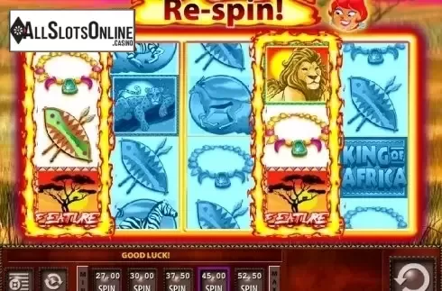 Respin screen. King of Africa from WMS