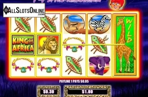Wild Win screen. King of Africa from WMS