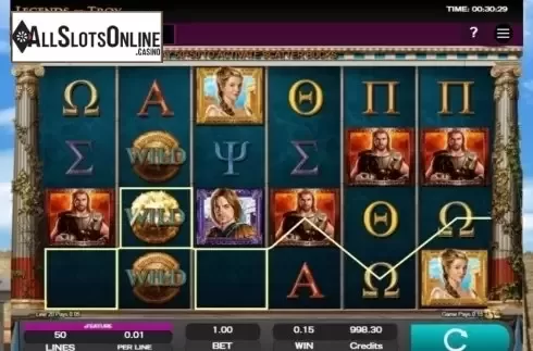 Win Screen 2. Legends of Troy from High 5 Games
