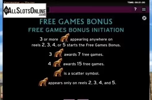 Game Rules 1. Legends of Troy from High 5 Games
