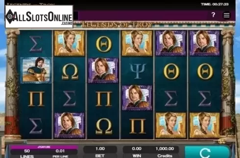 Reel Screen. Legends of Troy from High 5 Games