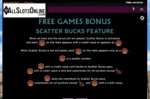 Game Rules 5. Legends of Troy from High 5 Games