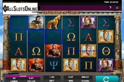 Win Screen 1. Legends of Troy from High 5 Games