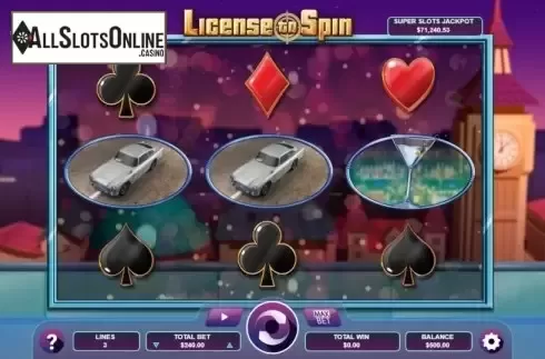 Reel screen. License to Spin from Arrows Edge