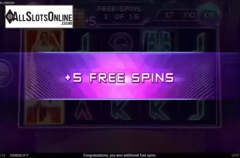 Additional Free Spins Win Screen