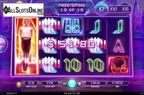 Free Spins GamePlay Screen