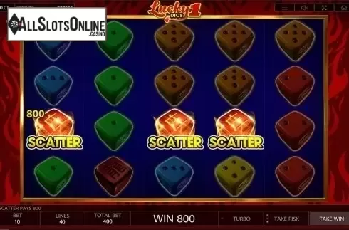 Win screen 2. Lucky Dice 1 from Endorphina