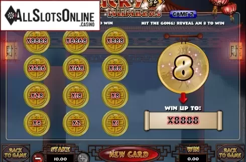 Paytable. Lucky Numbers from Microgaming