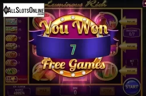 Free Games screen
