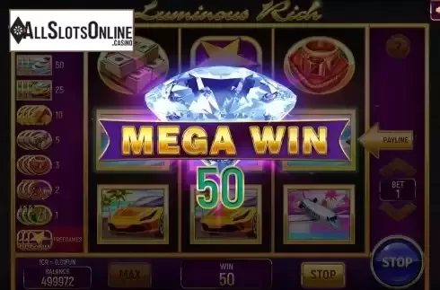 Mega Win screen