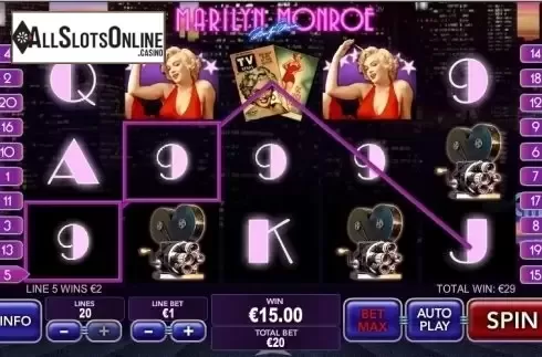 Win Screen 2. Marilyn Monroe from Playtech