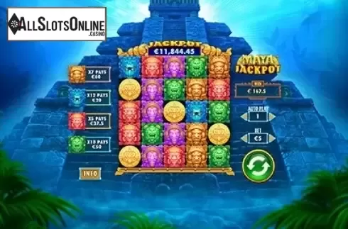 Win Screen. Maya Jackpot from Skywind Group