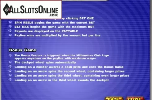 Screen3. Millionaires Club from Amaya