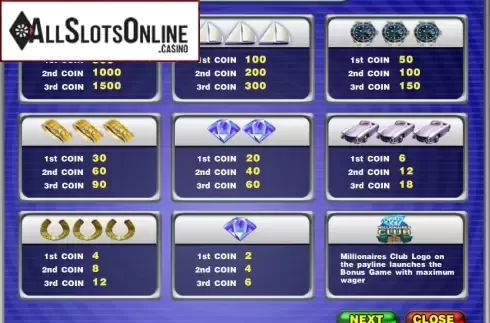 Screen2. Millionaires Club from Amaya