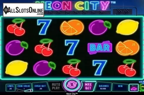 Reel Screen. Neon City from Wazdan