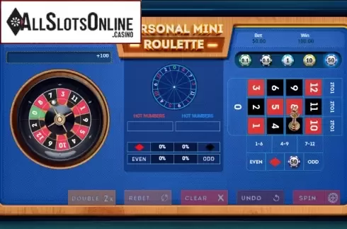 Win Screen. Personal Mini Roulette from Smartsoft Gaming